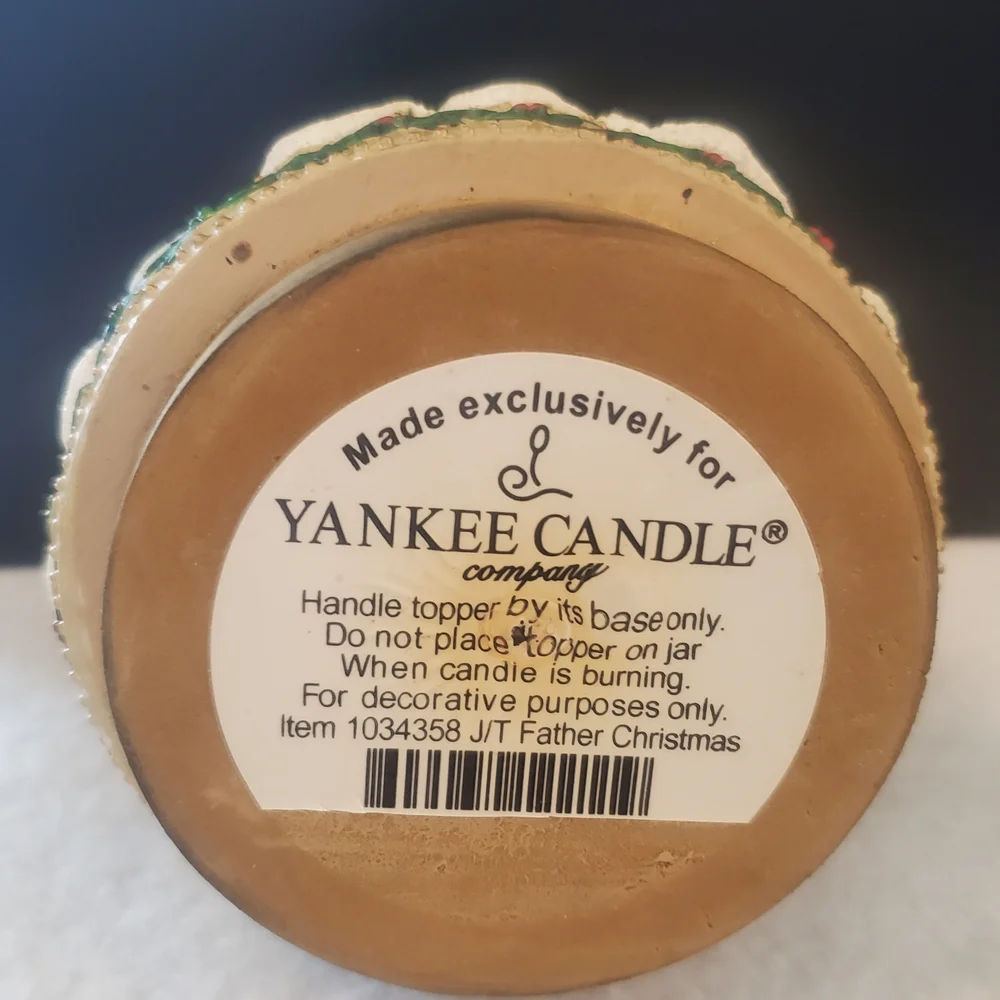 Yankee Candle Father Christmas Candle Topper Old World Holiday Snow Globe